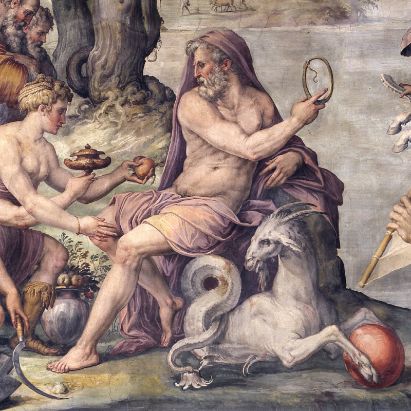 Affresco raffigurante Saturno, pianeta a cui è dedicato questo corso